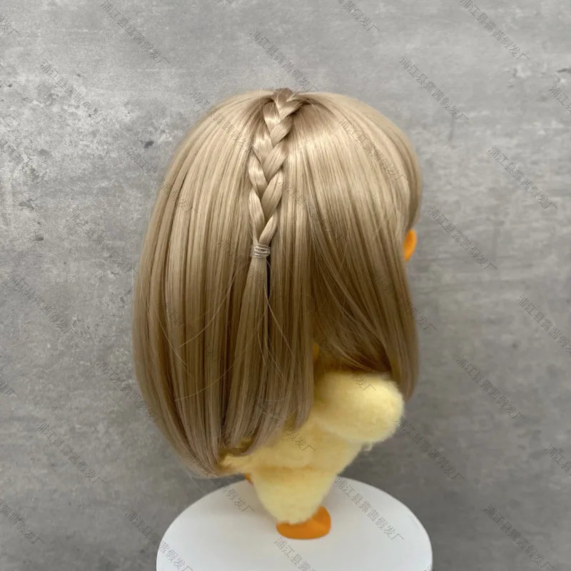 Wig for Upsetduck Doll Wig 24-26cm Head Circumference High Temperature Fibre Hair for Labubu Doll Decoration