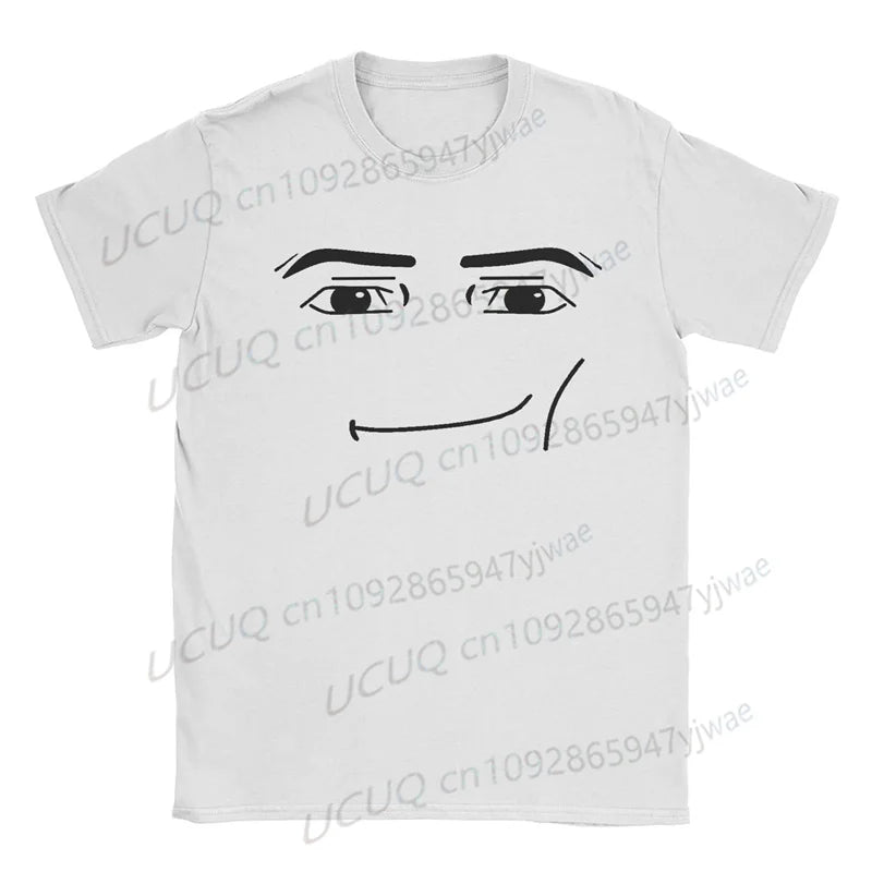 Y2k Anime Robot Robloxs Face Graphic Cotton T-Shirt Funny Men Women Clothes Tee Shirt  Hombre Unisex High Quality Cosplay Tops