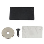 4pcs Magnetic License Plate Holder Set with Fixed Plate and Screws, Universal RV Trailer, Black