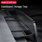 For Tesla Model Y Juniper Model 3 2025 2026 Behind Screen Storage Box Organizer Dashboard Bracket Tissue Box Tray Accessories