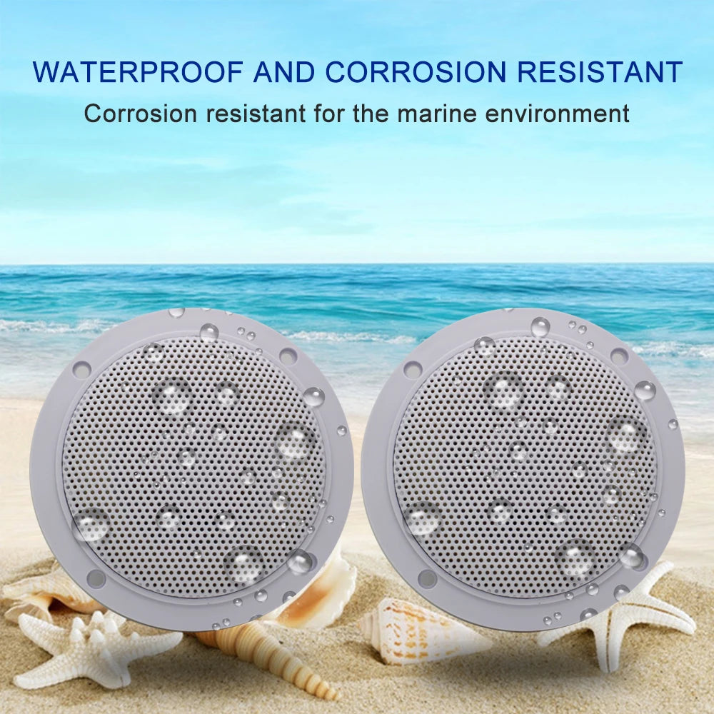 GUZARE Marine Speakers Waterproof for RV ATV UTV Golf Cart Motorcycle UV-Proof Outdoor Music Boat Speaker, 4 Inch,120Watts,2Pcs