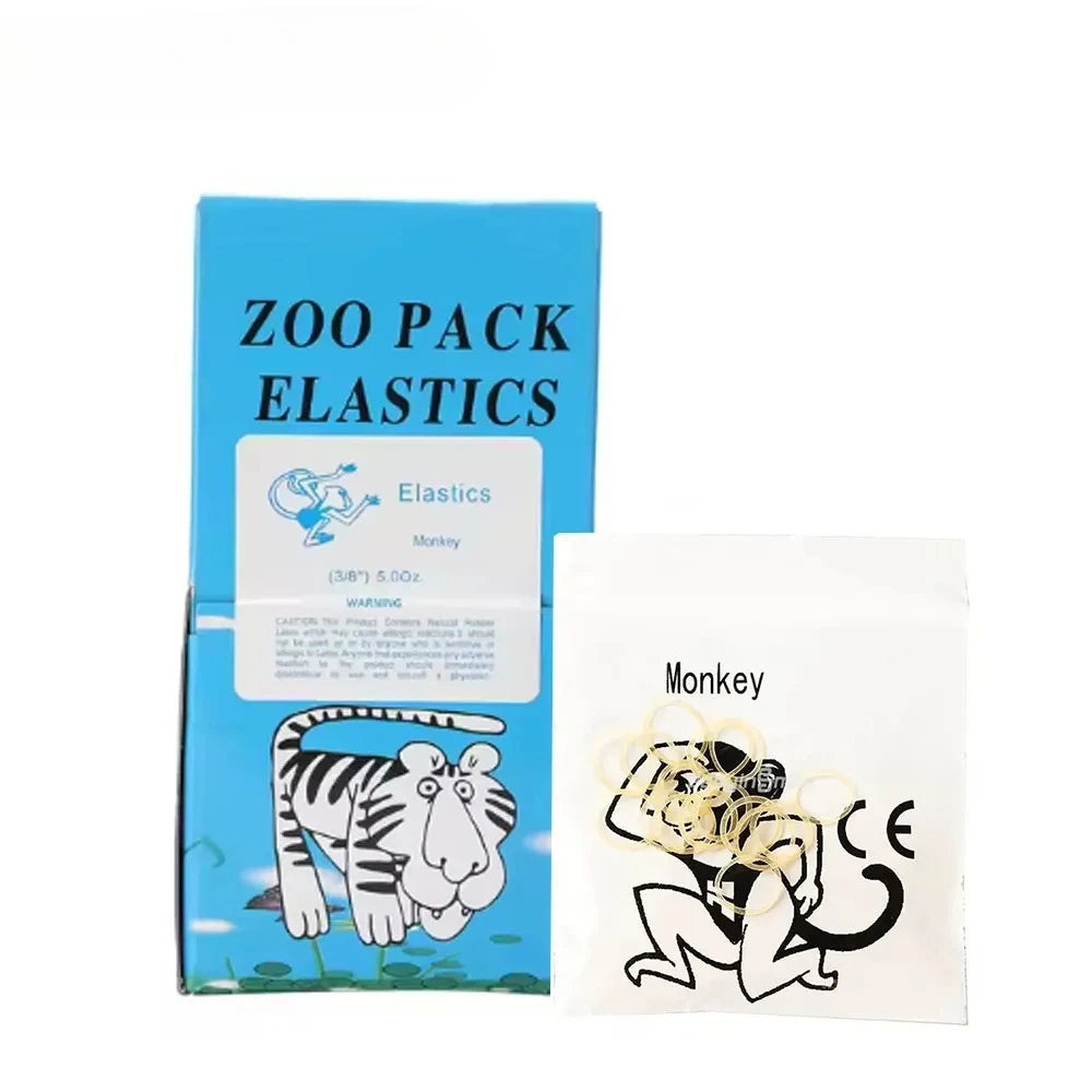 5000Pcs Dental Rubber Bands Orthodontic Ligation O-Ring For Teeth Braces Elastics Traction Rings Zoo Pack 2.5/3.5//4.5/5.0/6.5OZ