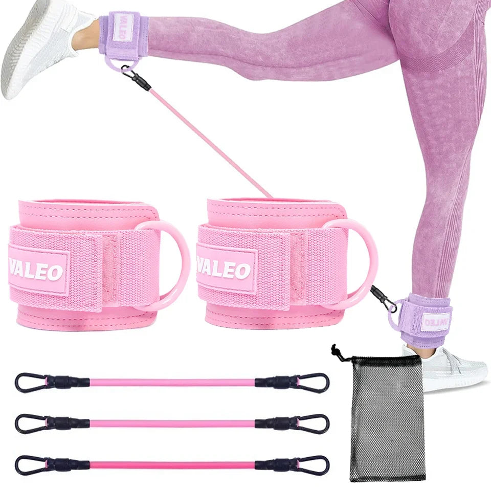 Yoga Exercise Tools Fitness Ankle Buckles Stretchy Leg Bands Resistance Bands Leg And Hip Trainer Adjustable Foot Support Sleeve