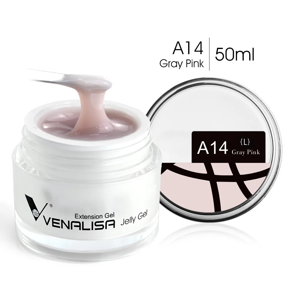 VENALISA Jelly Builder Gel 50ml Pink Nude Soak Off UV LED Hard Gel Nail Extension