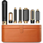 6 in 1 Hair Dryer Brush Detachable Airflow Comb Curler Straightening Brush Heat Control Styler for Smooth Hair