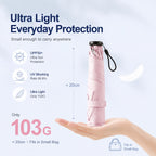 2-in-1 UV Protection Mini Folding Travel Umbrella, Ultralight Pocket Rain Umbrella, 1pc
