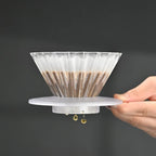 Hand-made Coffee Drip Filter Cup for Household Use 1-2 People Origami Filter Cup V-shaped Resin Cake Cup Anti-fall Filter