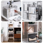 Clear Acrylic Display Storage Box Organizer Dustproof for Figures Toys Handbags, 1pc/3pc 27-60cm