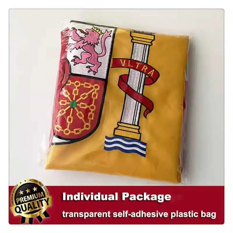 Embroidered Spain Flag Outdoor Durable Waterproof Thicken Oxford Fabric 90x150cm Home Garden National Spanish Flags Banners