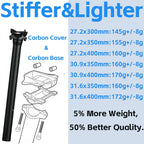 ELITA ONE Bicycle Seat Post Carbon Light 25.4/27.2/30.9/31.6mm MTB/Road Bike Seatpost 300/350/400mm