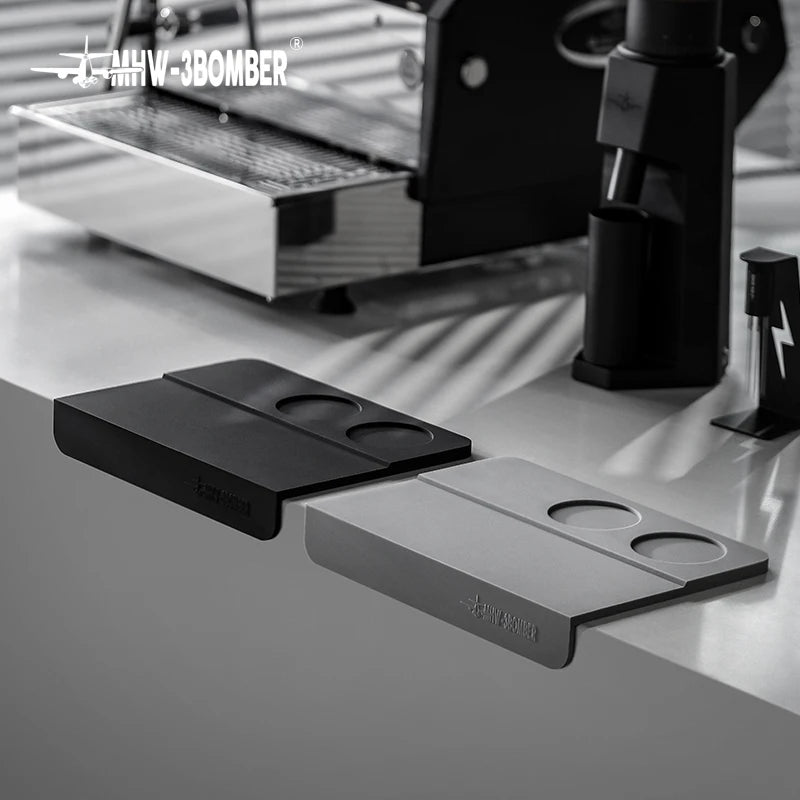 MHW-3BOMBER Espresso Tamping Mat Silicone Tamper Station Pad, Black or Grey, 1pc/2pcs