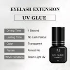 UV Eyelash Glue Makeup Tools Water Proof Quick Dry in 1 Second Eyelash Extension Supplies Colorless Tasteless Eyelash Glue
