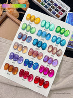 XEIJAYI Cat Eye Gel Nail Polish Semi-Solid High Saturation, 18 Colors, DIY Salon