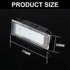 2PCS For Renault Megane 2 Clio Laguna 2 Megane 3 Twingo Master Vel Satis Opel Movano Car LED White Number License Plate Light