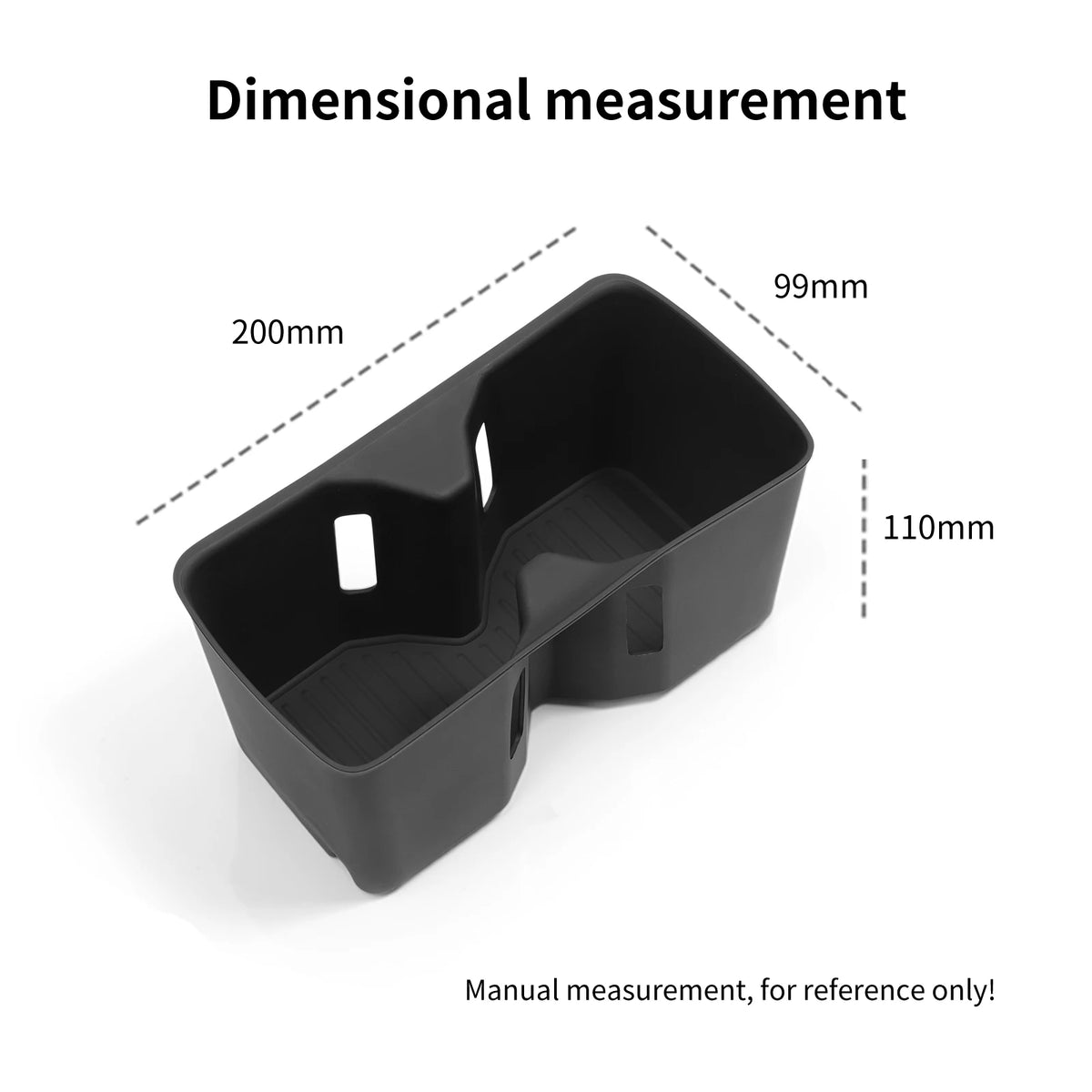 for Hyundai Santa Fe 2024 2025 2026 Water Cup Holder Storage Box Silicone Shock-Absorbing Cup Tray Tidying Car Accessories