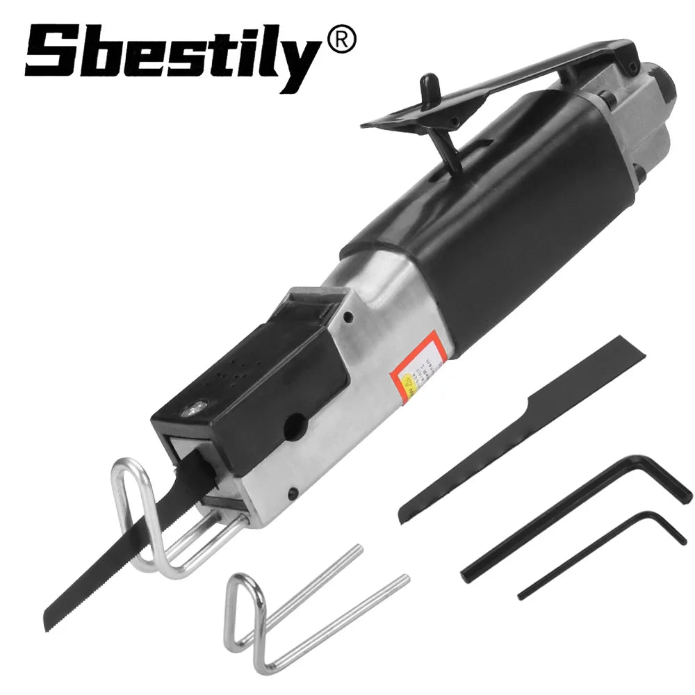 Alloy Pneumatic Reciprocating Saw Handheld Pneumatic Tool for Cutting Metal Wood Plastic, 1/4" Air Cutting Saw