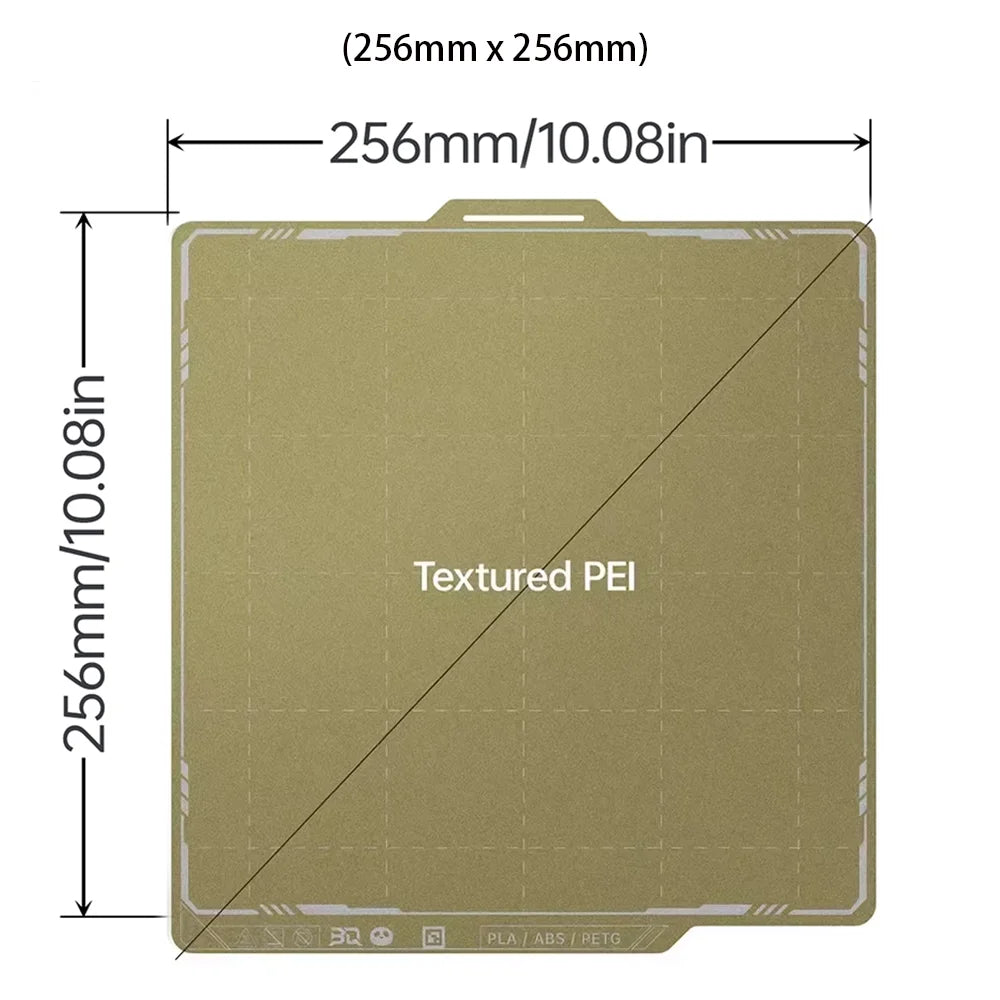 BIGTREETECH Panda Build Plate 256MM 180MM CryoGrip Pro Cool Plate PEI PEO Honeycomb Houndstooth For BambuLab P1 A1 X1 A1 MINI