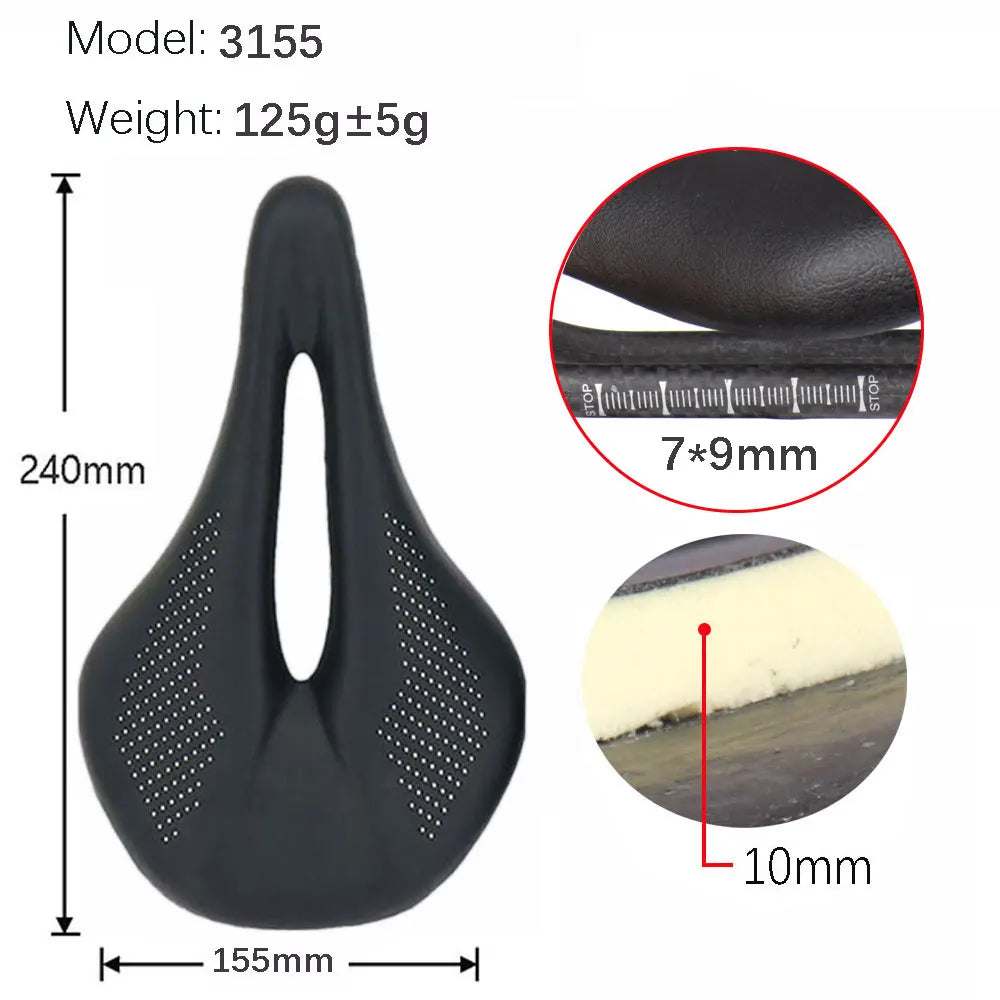 elitaone Bicycle saddle Carbon Power Road/MTB Bike Saddle 143mm 155mm Triathlon Bicycle Saddles Ultralight 98g