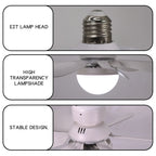 16.53 Inch Small Ceiling Fan With LED Light 30W E27 Base Remote Control 3 Speed Adjustable 3000K-6500K Dimmable For Bathroom