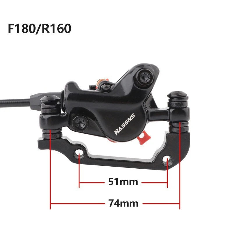 M200 hydraulic disc brake caliper set, MTB mineral oil, Shimano compatible, front/rear