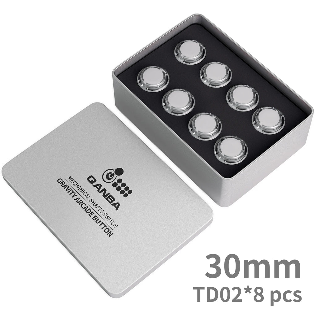 Qanba Gravity KT Arcade buttons Mute snap-in button Multiple trigger stroke adjustments 30mm Arcade Joystick DIY Parts (8Pcs)