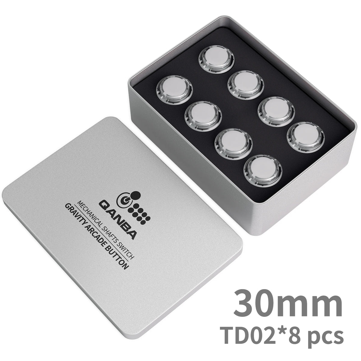 Qanba Gravity KT Arcade buttons Mute snap-in button Multiple trigger stroke adjustments 30mm Arcade Joystick DIY Parts (8Pcs)