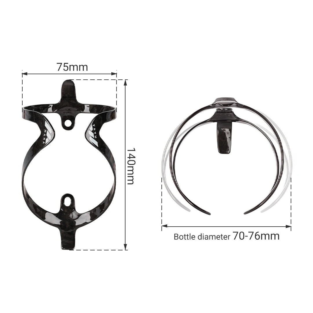 MANA 12g Marble Pattern Full Carbon Fibre Bicycle Bottle Cage + Aluminium Alloy Screws For Road/MTB/Gravel/TT Big Save