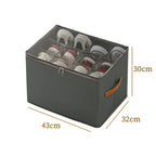 1pc Multiple Lattices Shoes Storage Box Foldable Separated Shoes Box Large Capacity With Handle Shoe Dispenser Shoes Organizer