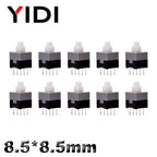 10pcs PCB Tact Tactile Micro Mini Latching Push Button On Off Self Lock UnLock Switch DIP 6 Pin Cap 5.8*5.8/7*7/8*8/8.5*8.5mm