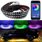 4IN1 LED Strip Car Bottom Underglow Light Flexible LED Underbody Light Auto Decorative Ambient Atmosphere Lamp DRL For Car 12V