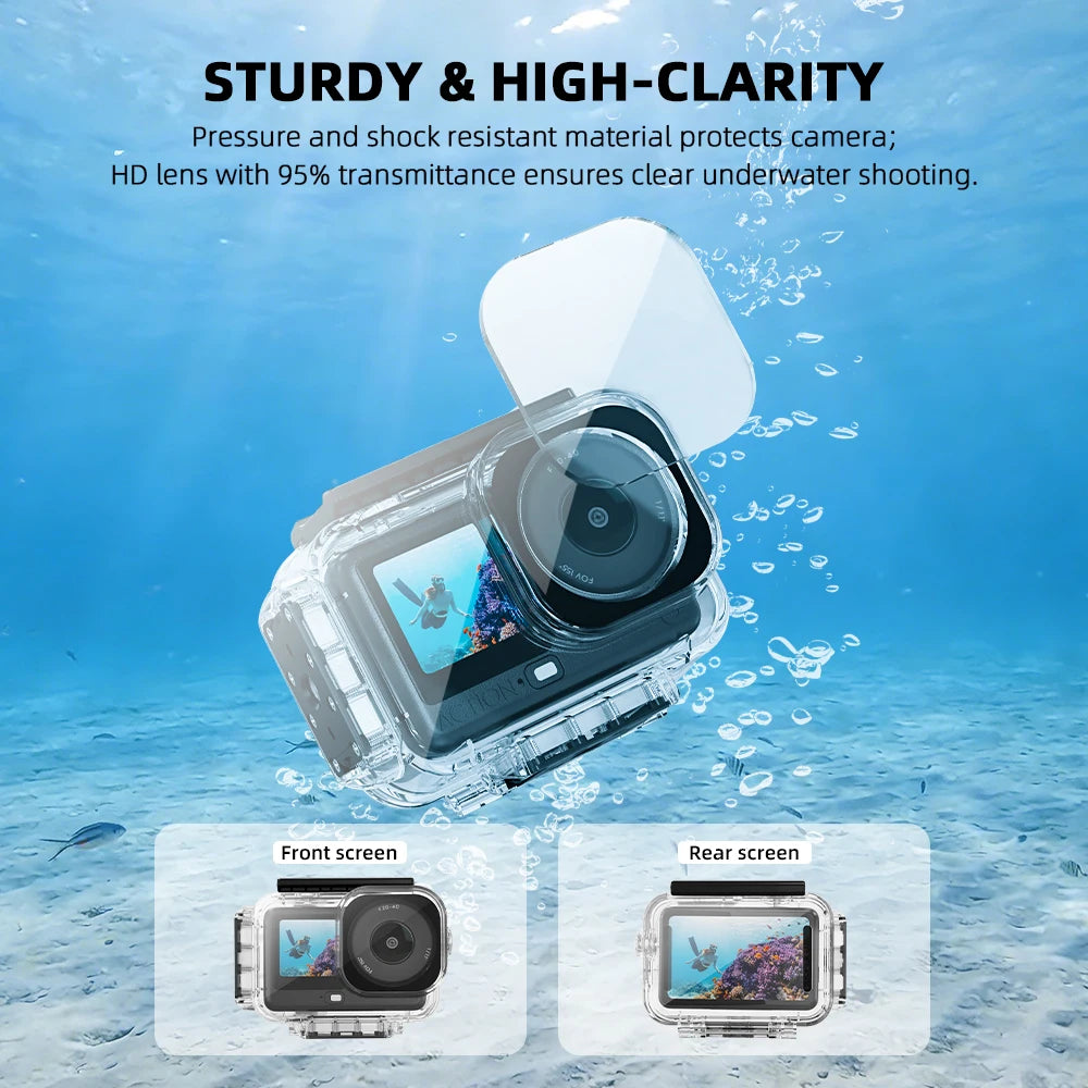 Flymile Action 6 60M Waterproof Case Underwater Diving Housing Cover Protective Case for DJI OSMO Action 6 Accessories