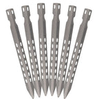 TOMSHOO 4/6 Pack 6.3 Inch Camping Tent Pegs Ultralight Windproof Titanium Tent Stakes Outdoor Camping Hiking Tent Pegs Nails