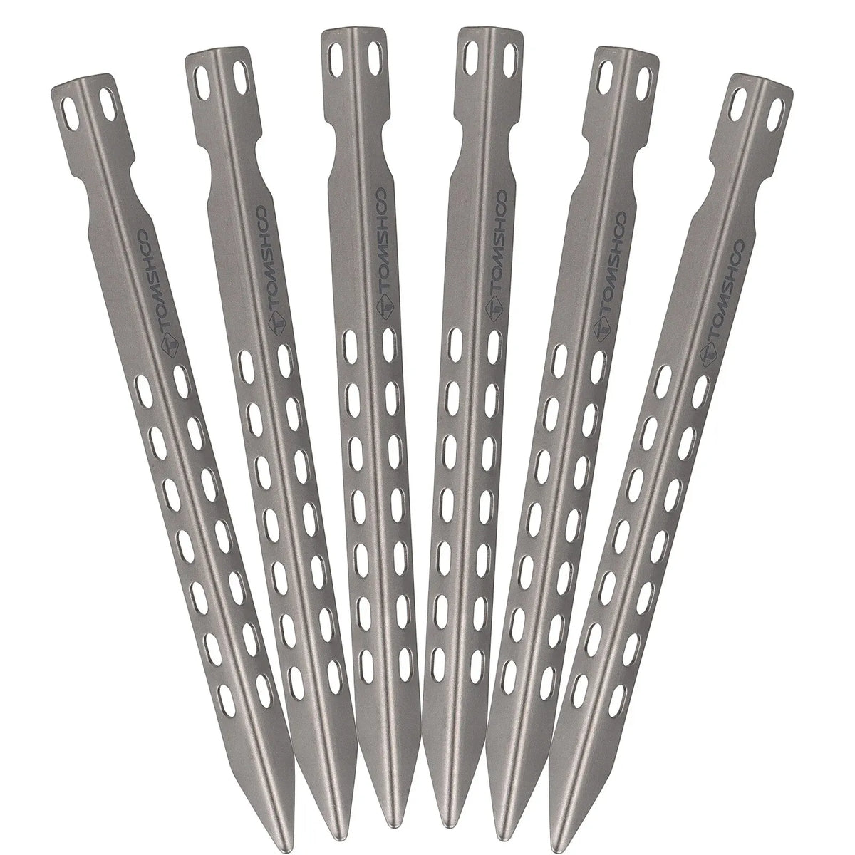 TOMSHOO 4/6 Pack 6.3 Inch Camping Tent Pegs Ultralight Windproof Titanium Tent Stakes Outdoor Camping Hiking Tent Pegs Nails