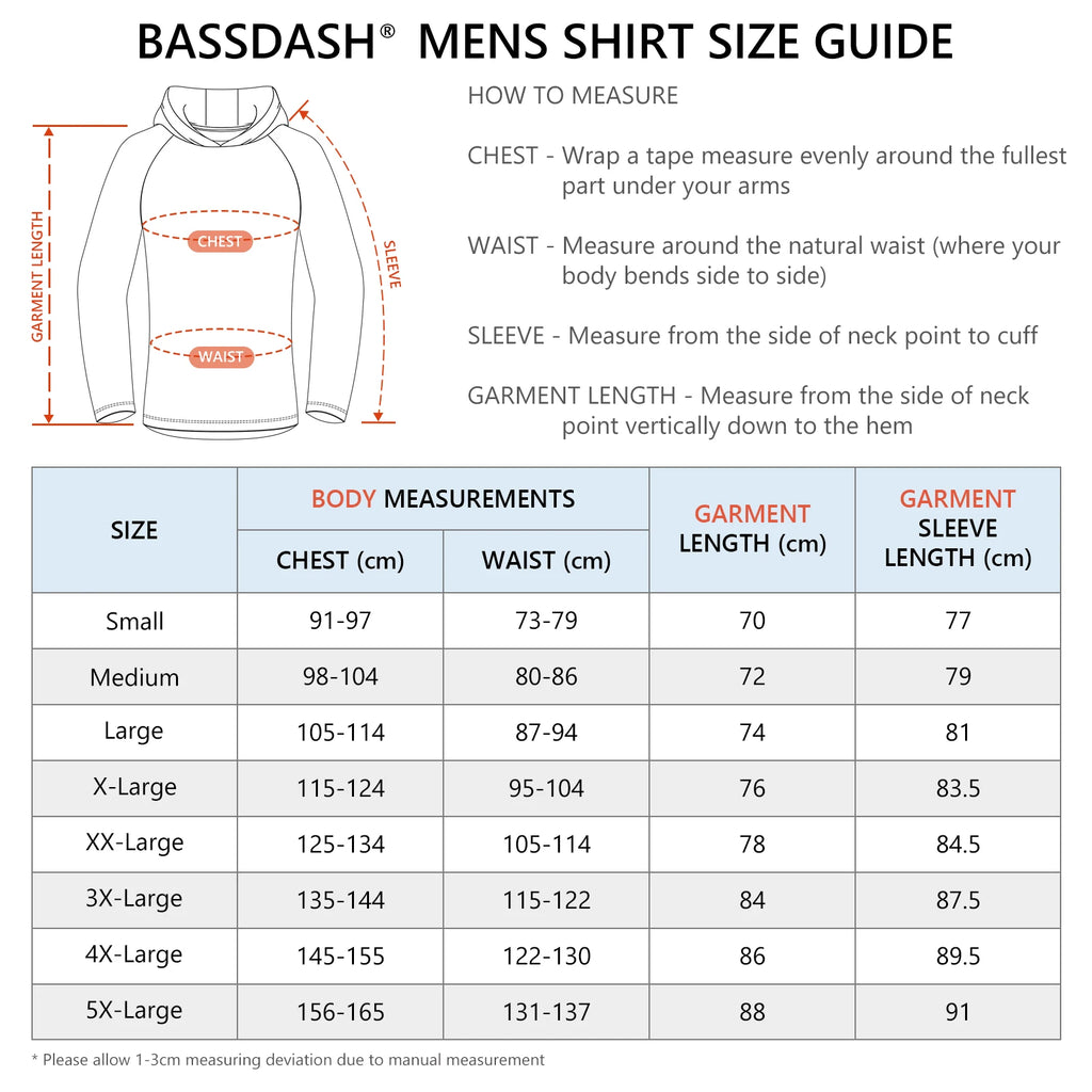 Bassdash Men’s UPF 50 Performance Fishing Shirt Cooling Hoodie Camo Long Sleeve  FS17M