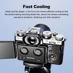 SOONPHO SP-A8 Camera Cooling Fan for Sony Canon FUJI A7M4 ZVE1 A6700 A7C2 ZVE10 ZV1 R5 90D XS10 XT4 X-H2S Dslr Cooling System