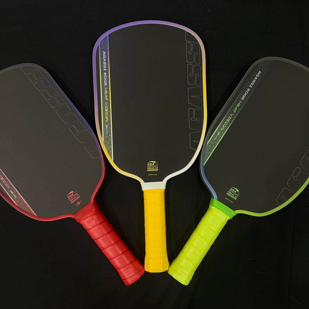 Hot-press integrated Gen4 technology, AGASSI, T700 carbon fiber panels, 16mm honeycomb core, enhanced rotation and power