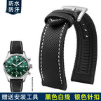 for IWC Pilot Mark 18 Portuguese Tudor Breitling Nylon Rubber Bottom Watch Strap Watchband 19mm 20mm 21mm 22mm 23mm 24mm