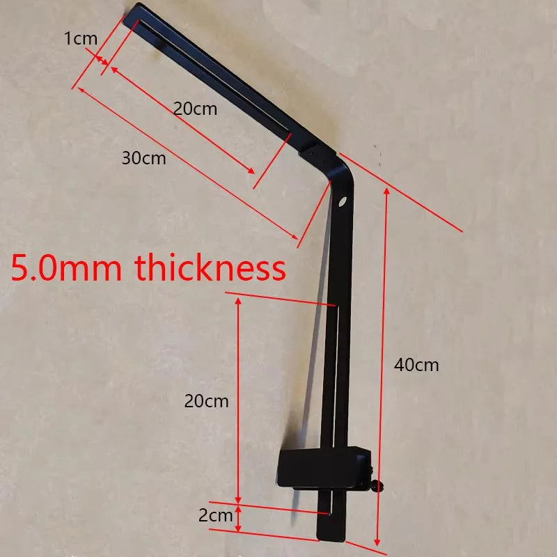 Aquarium light hanging bracket aluminum alloy rust-proof lamp holder black 5.0mm