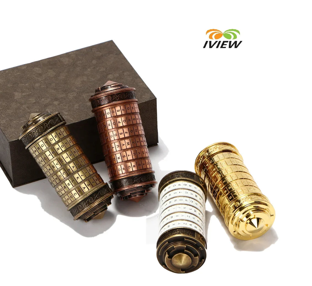 Code Toys Metal Cryptex Locks Da Vinci Educational Toys Valentine'S Day Gift Wedding Gifts Mother'S Day Letter Password Escape