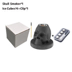 Cocktail Smoker Kit with 4 Flavors - Bourbon , Ceramics Skull Infuser Old Fashioned Drink Smoker Kit Birthday Gifts for Men Dad