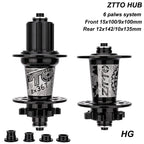 ZTTO Mountain Bike Hub 32 Holes 6 Pawls Disc Brake Bearing 10 11 12 Speed XD Thru Axle Quick Release Bicycle Wheel 142 135mm