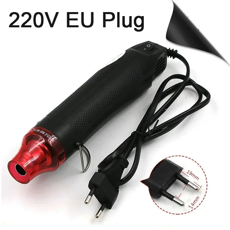 Mini Hot Air Heat Gun for DIY Crafts Portable Heat Air Gun Tool for Embossing Shrink Wrapping Drying Paint 220V/110V 300W