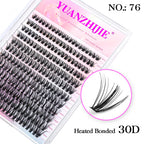 YUANZHIJIE Individual Eyelashes Makeup Cilios Cluster Eyelash Extension Wispy C/D Curling Volume Black Soft False Eyelash Makeup