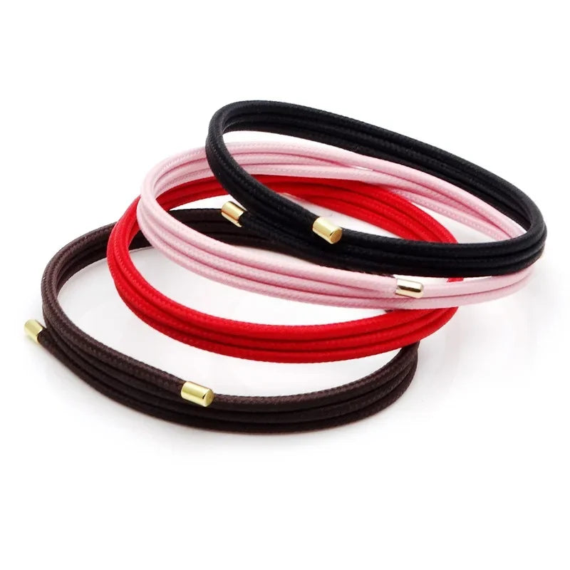 5Pcs Multicolor Magnetic Rope Adjustable Magnet Milan Rope Bracelet Automatic Magnetic DIY Jewelry Making Accessories