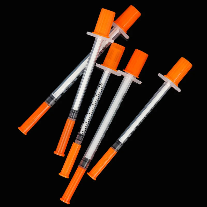 50/100Pcs Veterinary Injector Disposable Poultry Adjustable Continuous Syringe Vaccination Needle Livestock Pig Cow Pet Syringe