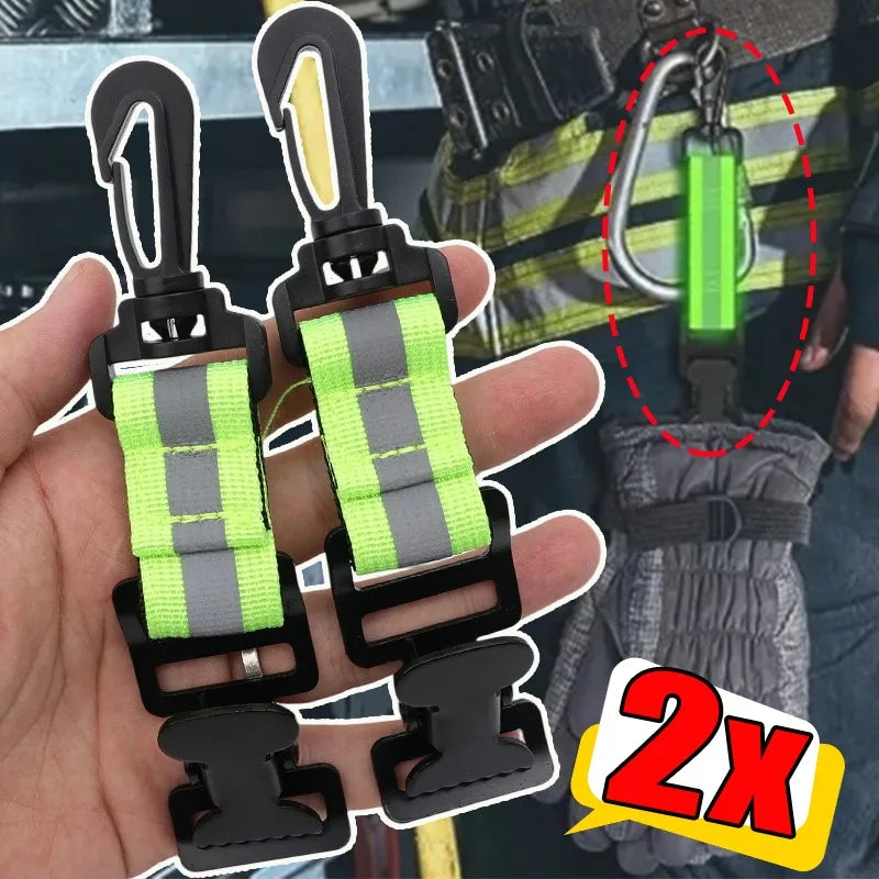 Nylon Glove Clip Carabiner for Outdoor Hiking Backpack Belt Firefighting Rescue Gear Durable Glove Holder Organizer Accessory