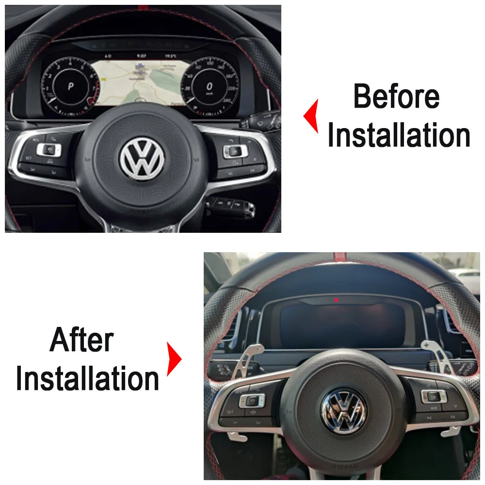 For VW Golf 7 GTI R GTE GTD Volkswagen Tiguan R-line Car Steering Wheel Replace Shift Paddles DSG Extension Shifters Accessories