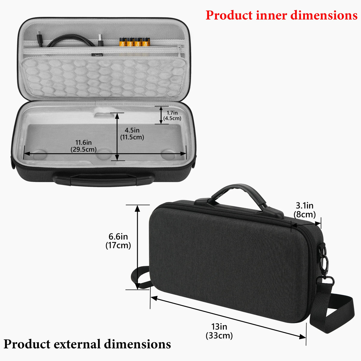 Geekria Audio Interface Carrying Case Compatible with Zoom LiveTrak L6 max/ L6 max Digital Mixer (Dark Grey)
