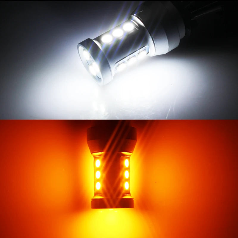 2pcs PW24W LED Amber Yellow Error Free PWY24W LED Bulbs For Audi A3 A4 A5 Q3 VW MK7 Golf CC Ford Fusion Front Turn Signal Lights