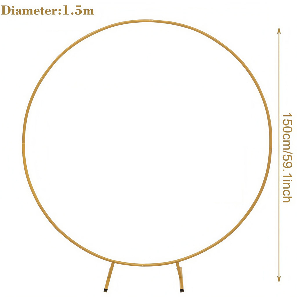 Metal Circle Stand Wedding Arche Round Balloon Arch Flower Gold Background Arch DIY Frame Birthday Party Baby Shower Decoration